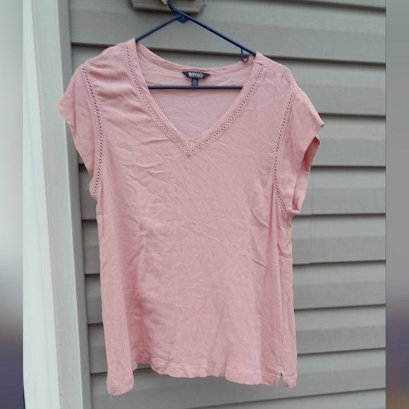 Buffalo David Bitton Soft Pink Relaxed Tee Large - Picture 1 of 5